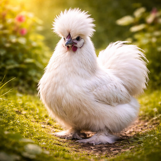 Tierpark Bad Pyrmont – Ausflugsziel für die ganze Familie - Bild Seidenhuhn