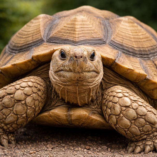 Tierpark Bad Pyrmont – Ausflugsziel für die ganze Familie - Bild Spornschildkröte