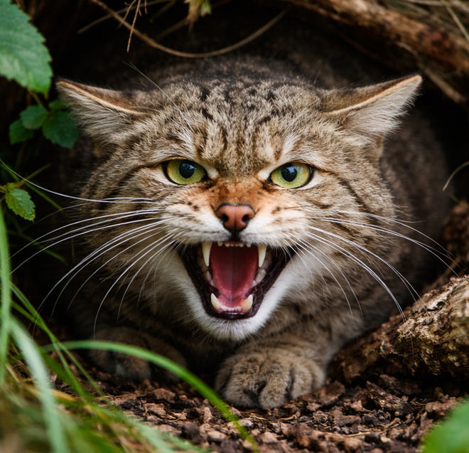Tierpark Bad Pyrmont - Bild einer Wildkatze
